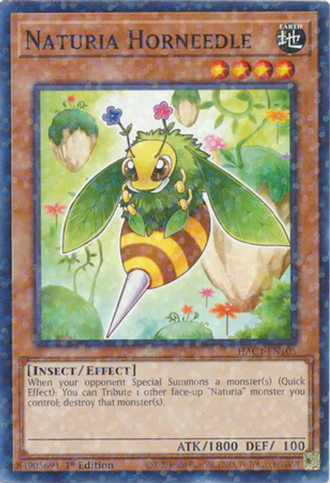 Naturia Horneedle - HAC1-EN105 - Duel Terminal Normal Parallel Rare