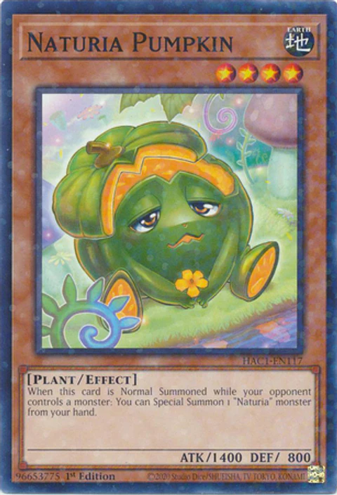 Naturia Pumpkin - HAC1-EN117 - Duel Terminal Normal Parallel Rare