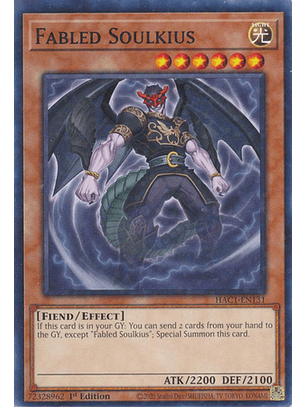 Fabled Soulkius - HAC1-EN131 - Duel Terminal Normal Parallel Rare