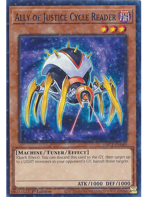 Ally of Justice Cycle Reader - HAC1-EN089 - Duel Terminal Common Parallel 