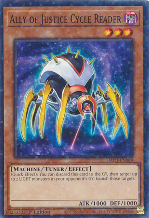 Ally of Justice Cycle Reader - HAC1-EN089 - Duel Terminal Common Parallel 
