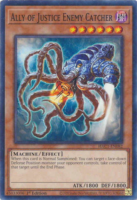 Ally of Justice Enemy Catcher - HAC1-EN082 Duel Terminal Common Parallel