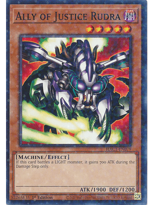 Ally of Justice Rudra - HAC1-EN079 - Duel Terminal Common Parallel