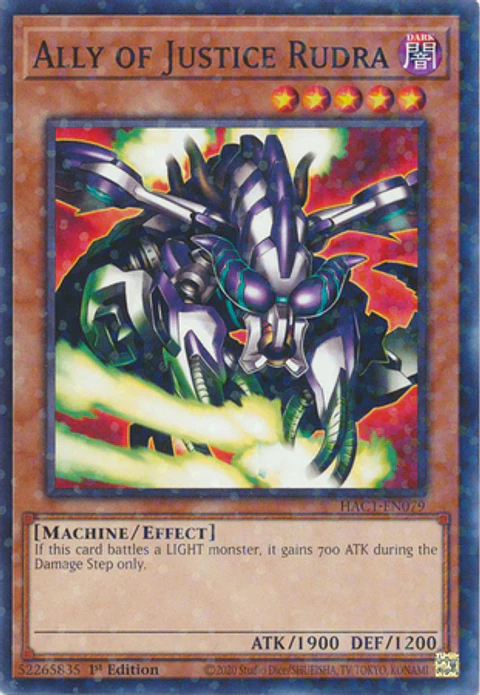 Ally of Justice Rudra - HAC1-EN079 - Duel Terminal Common Parallel