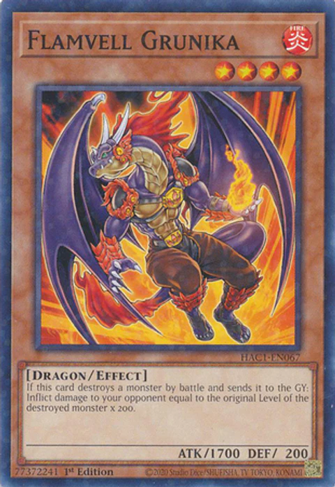 Flamvell Grunika - HAC1-EN067 - Duel Terminal Common Parallel