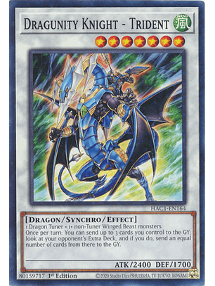 Dragunity Knight - Trident - HAC1-EN164 - Duel Terminal Common Parallel