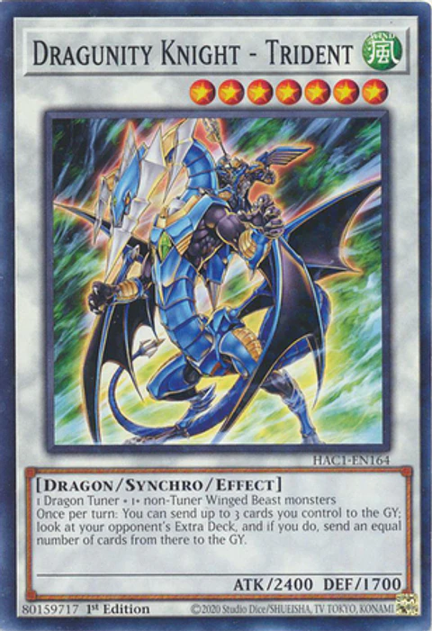 Dragunity Knight - Trident - HAC1-EN164 - Duel Terminal Common Parallel