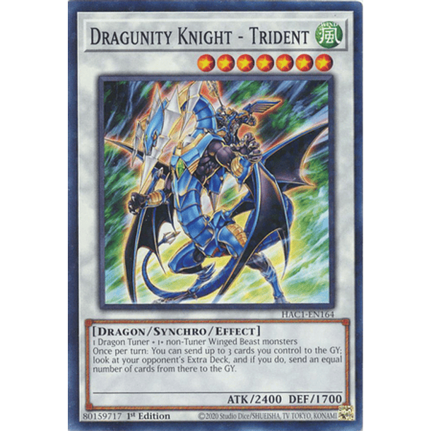 Dragunity Knight - Trident - HAC1-EN164 - Duel Terminal Common Parallel