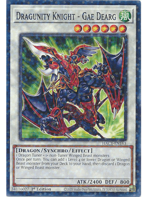 Dragunity Knight - Gae Dearg - HAC1-EN163 - Duel Terminal Common Parallel