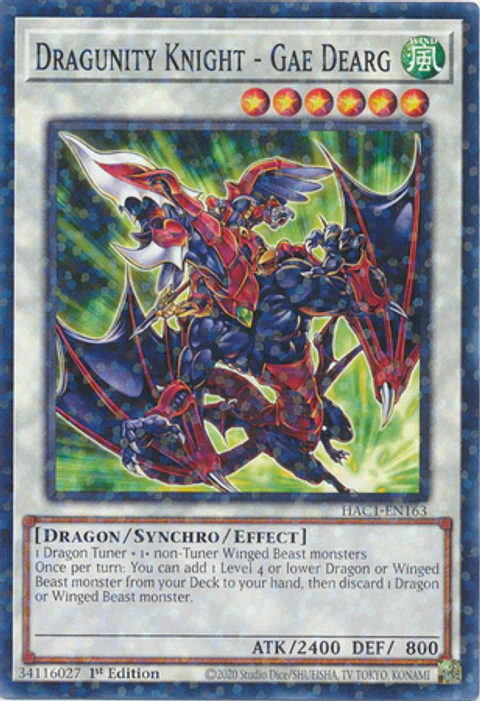 Dragunity Knight - Gae Dearg - HAC1-EN163 - Duel Terminal Common Parallel