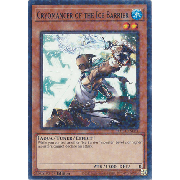 Cryomancer of the Ice Barrier - HAC1-EN031 - Duel Terminal Common Parallel