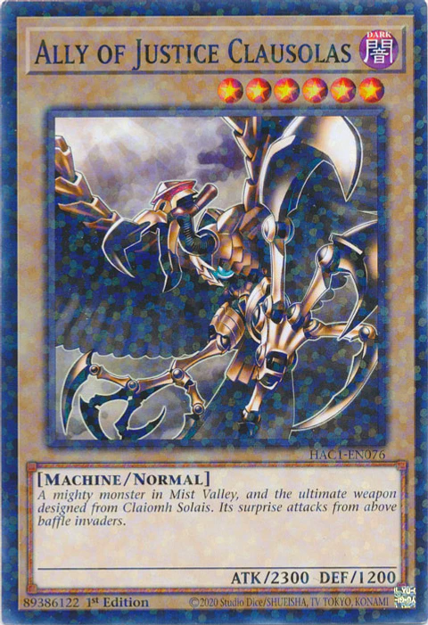 Ally of Justice Clausolas - HAC1-EN076 - Duel Terminal Common Parallel