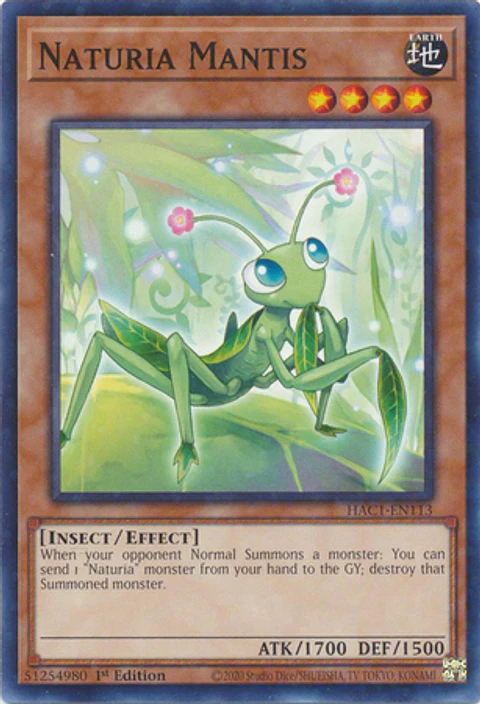 Naturia Mantis - HAC1-EN113 - Duel Terminal Common Parallel