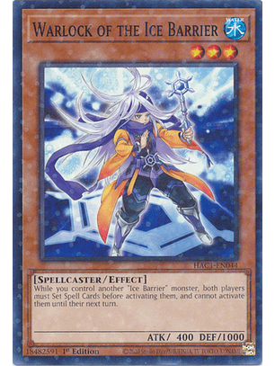 Warlock of the Ice Barrier - HAC1-EN044 - Duel Terminal Normal Parallel Rare