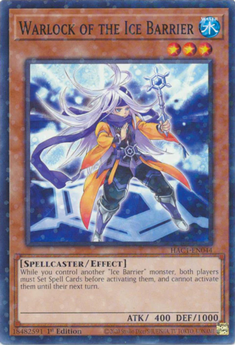 Warlock of the Ice Barrier - HAC1-EN044 - Duel Terminal Normal Parallel Rare