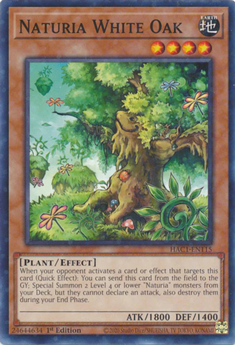 Naturia White Oak - HAC1-EN115 - Duel Terminal Normal Parallel Rare