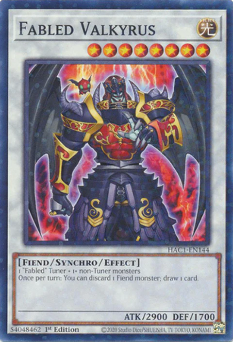 Fabled Valkyrus - HAC1-EN144 - Duel Terminal Common Parallel 