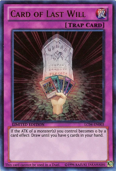 Card of Last Will - LC04-EN003 - Ultra Rare