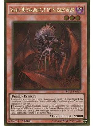 Scarm, Malebranche of the Burning Abyss - PGL3-EN043 - Gold Rare 