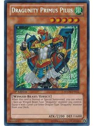 Dragunity Primus Pilus - HA04-EN012 - Secret Rare