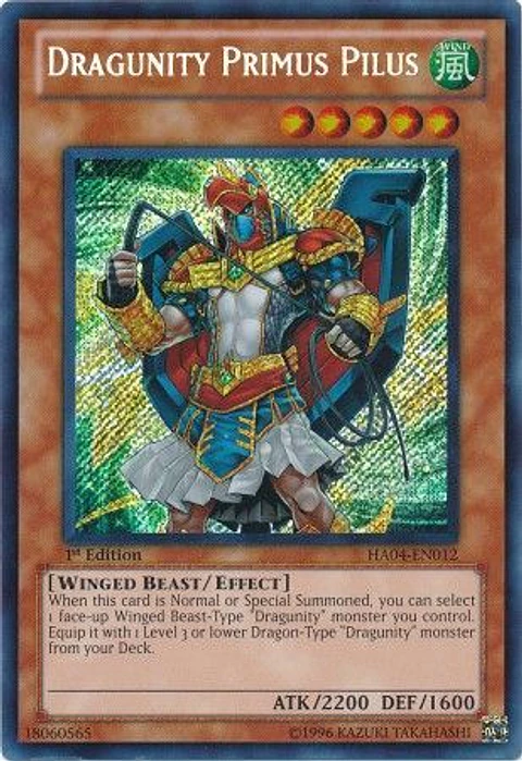 Dragunity Primus Pilus - HA04-EN012 - Secret Rare