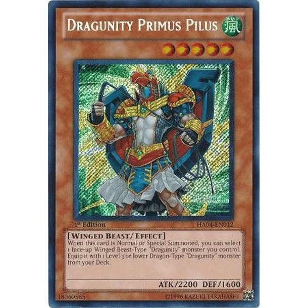 Dragunity Primus Pilus - HA04-EN012 - Secret Rare