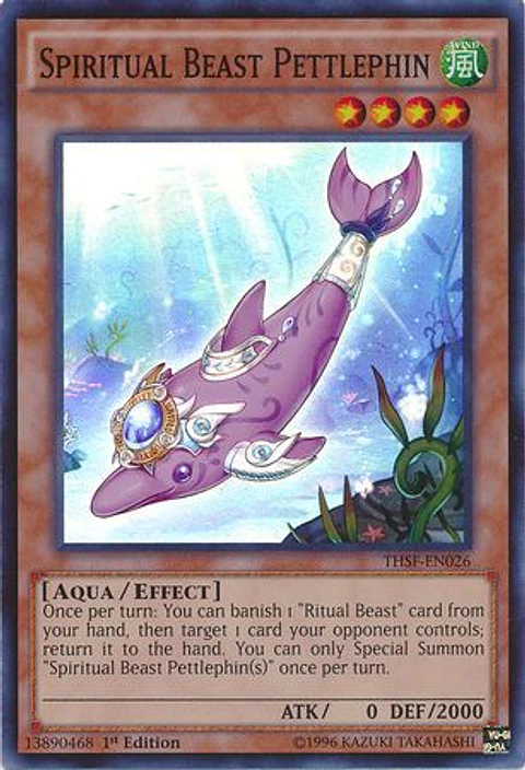 Spiritual Beast Pettlephin - THSF-EN026 - Super Rare 