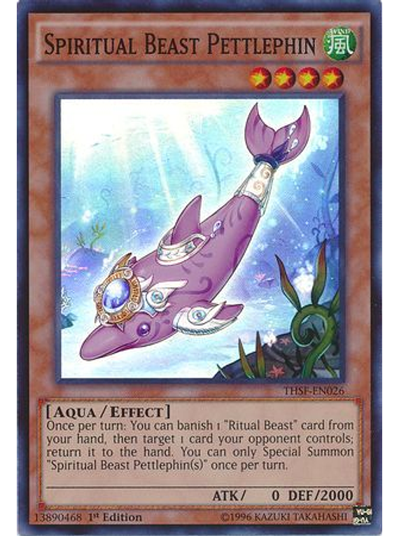 Spiritual Beast Pettlephin - THSF-EN026 - Super Rare 
