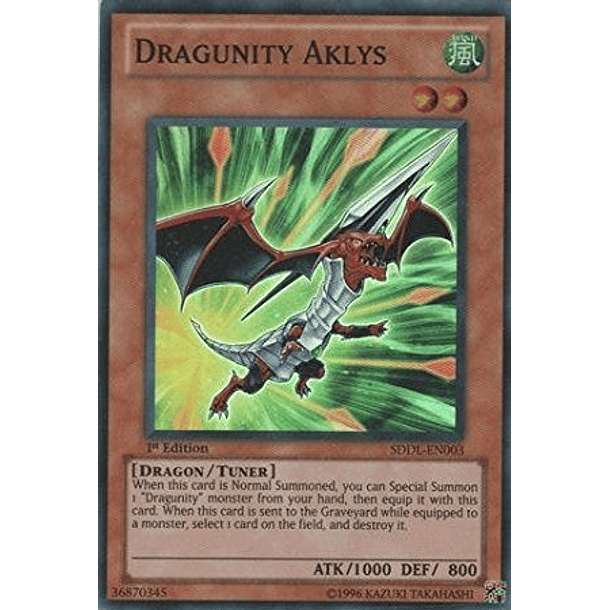 Dragunity Aklys - SDDL-EN003 - Super Rare