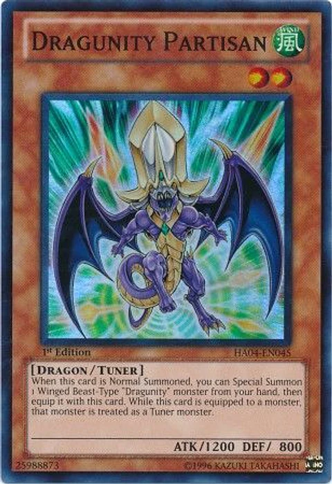Dragunity Partisan - HA04-EN045 - Super Rare