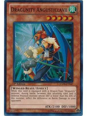 Dragunity Angusticlavii - HA04-EN047 - Super Rare