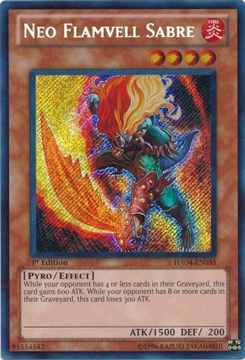 Neo Flamvell Sabre - HA04-EN035 - Secret Rare