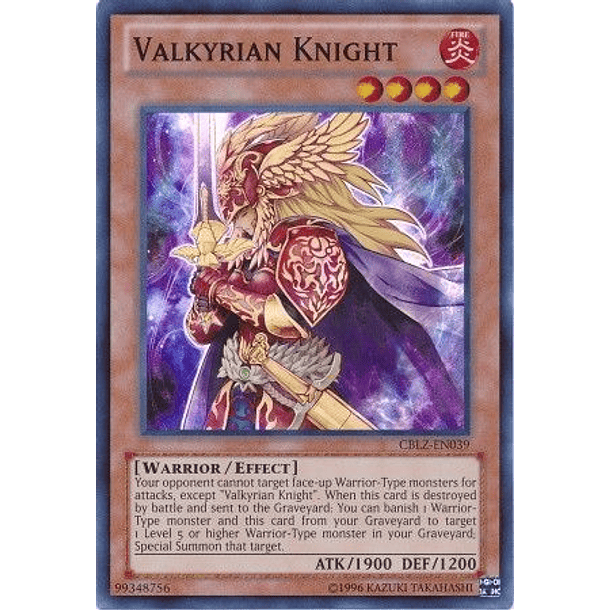 Valkyrian Knight - CBLZ-EN039 - Super Rare