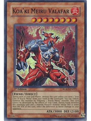 Koa'ki Meiru Valafar - RGBT-EN021 - Super Rare