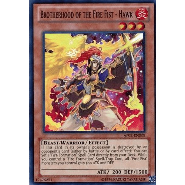 Brotherhood of the Fire Fist - Hawk - AP02-EN008 - Super Rare