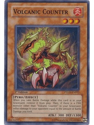 Volcanic Counter - PTDN-EN012 - Super Rare (daño parte abajo)