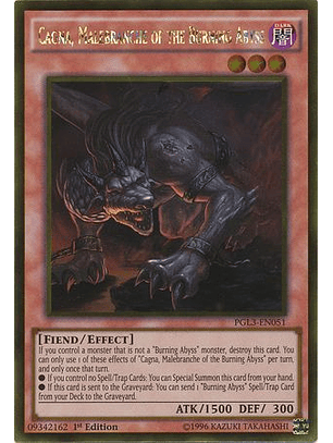 Cagna, Malebranche of the Burning Abyss - PGL3-EN051 - Gold Rare