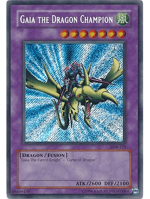 Gaia the Dragon Champion - LOB-125 - Secret Rare
