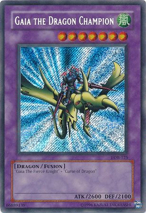Gaia the Dragon Champion - LOB-125 - Secret Rare