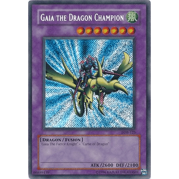 Gaia the Dragon Champion - LOB-125 - Secret Rare