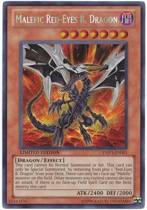 Malefic Red-Eyes B. Dragon - YMP1-EN001- Secret Rare