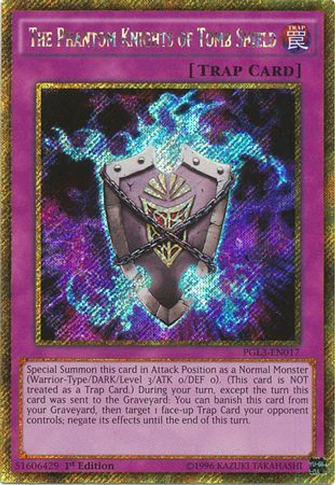The Phantom Knights of Tomb Shield - PGL3-EN017 - Gold Secret Rare