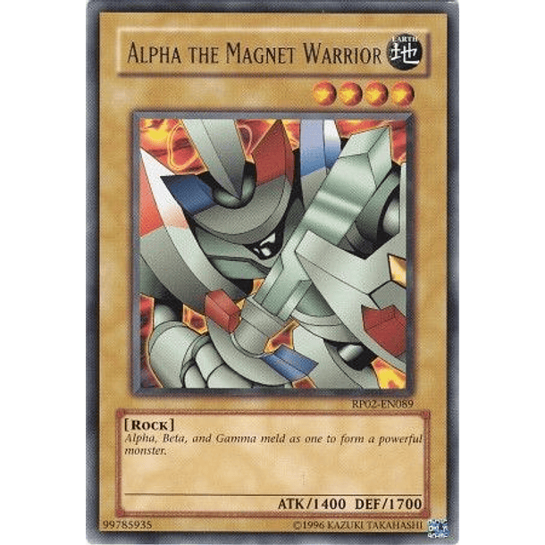 Alpha the Magnet Warrior - RP02-EN089 - Rare