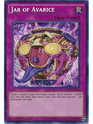 Jar of Avarice - MP16-EN033 - Secret Rare