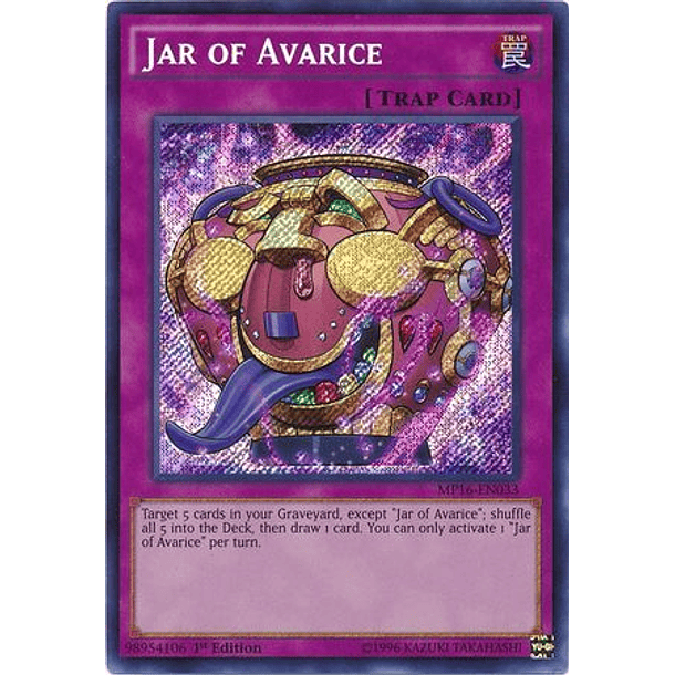 Jar of Avarice - MP16-EN033 - Secret Rare