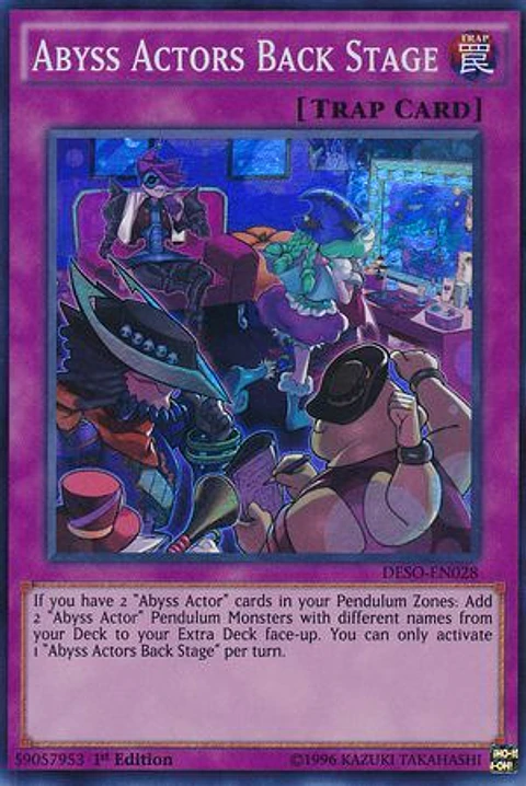 Abyss Actors Back Stage - DESO-EN028 - Super Rare 