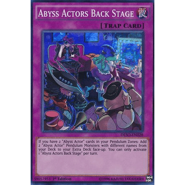 Abyss Actors Back Stage - DESO-EN028 - Super Rare 