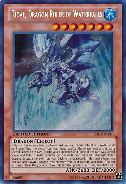 Tidal, Dragon Ruler of Waterfalls - CT10-EN001 - Secret Rare