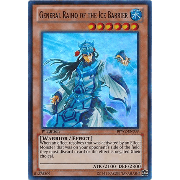 General Raiho of the Ice Barrier - BPW2-EN039 - Super Rare