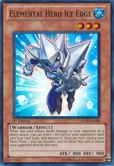 Elemental Hero Ice Edge - STOR-EN098 - Super Rare